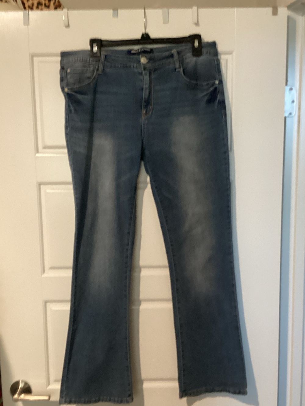 Wallflower Jr distressed Medium Blue Flared Jeans